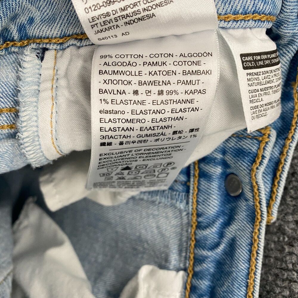 Levis Premium Jeans Womens‎ 29 Blue Wedgie Straight High Rise Button Fly Y2K - Picture 9 of 12